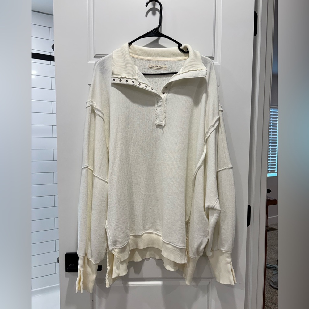 We The Free Camden Henley Optic White NWT